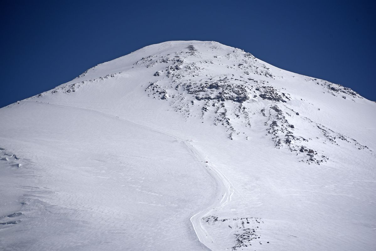 14D Mount Elbrus East Summit Morning From Garabashi Camp On Mount Elbrus Climb